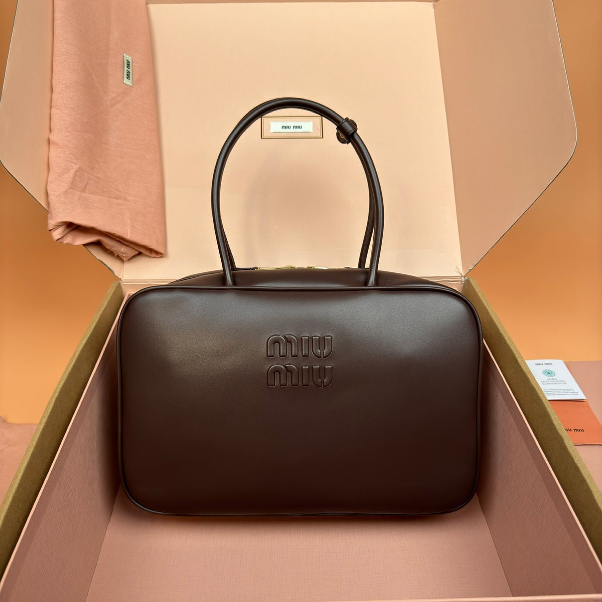 Miu Miu Large Beau Leather Bag