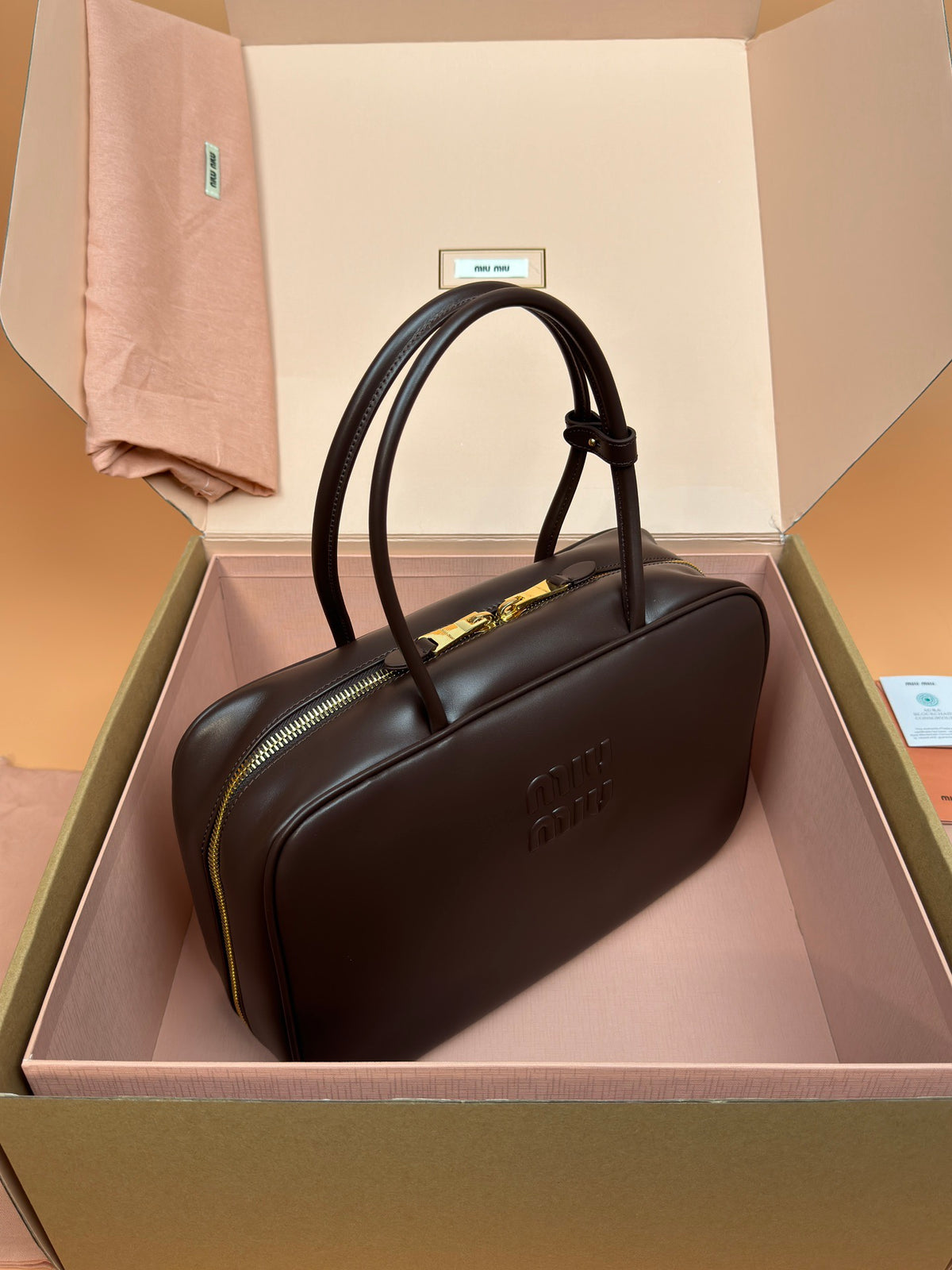 Miu Miu Large Beau Leather Bag