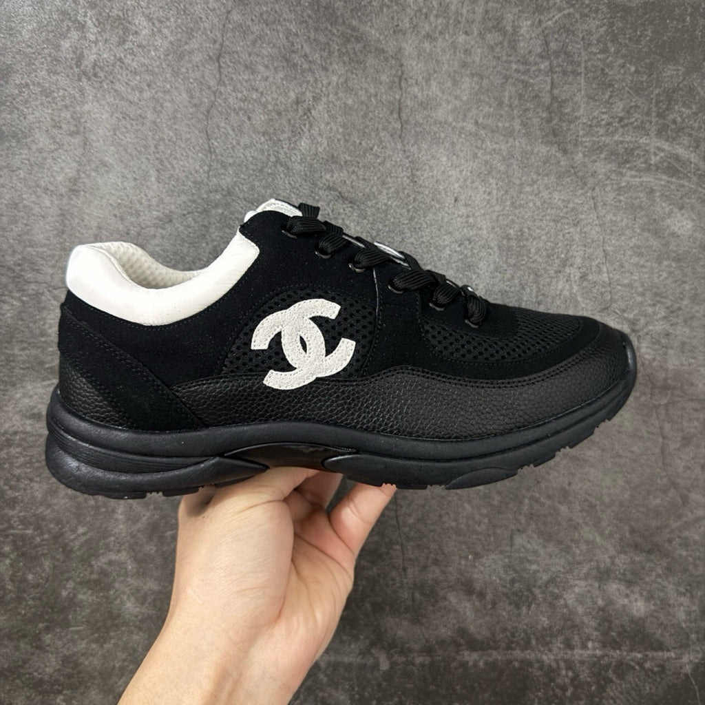 Chanel Trainer Sneakers in Mesh and Calfskin
