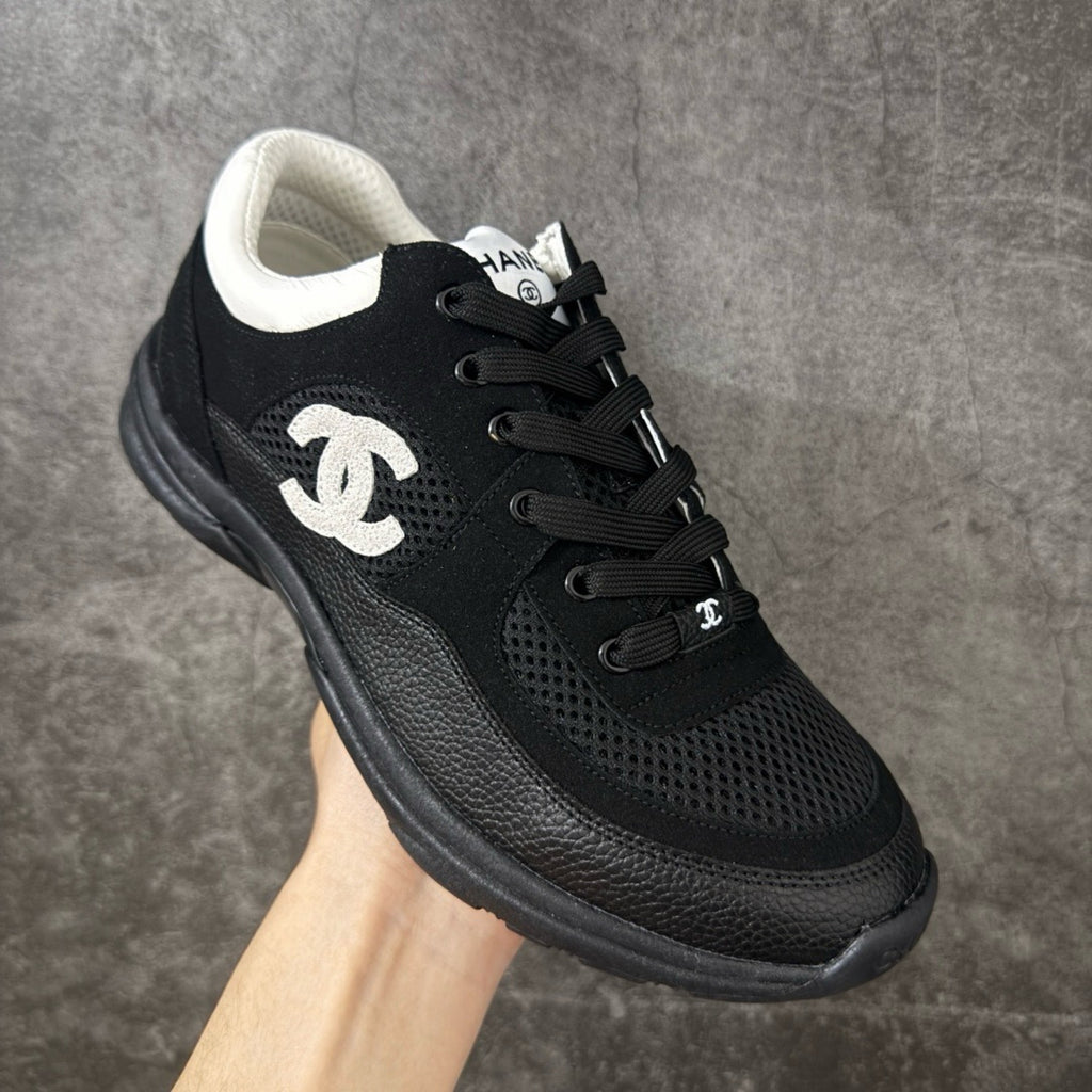 Chanel Trainer Sneakers in Mesh and Calfskin