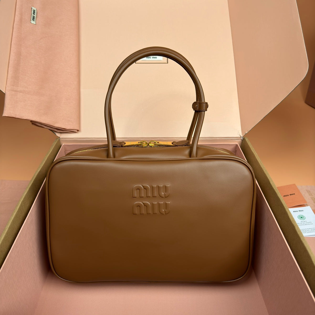Miu Miu Large Beau Leather Bag