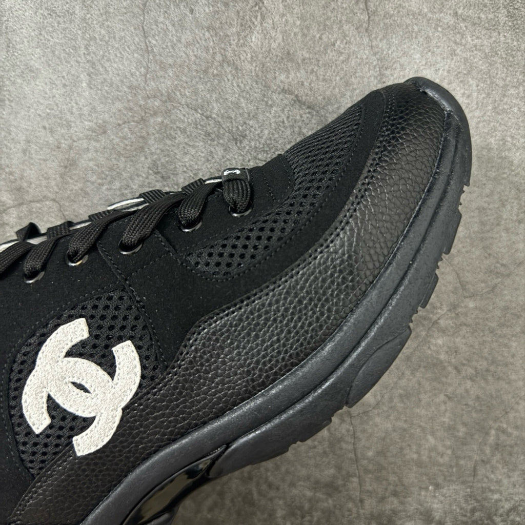 Chanel Trainer Sneakers in Mesh and Calfskin