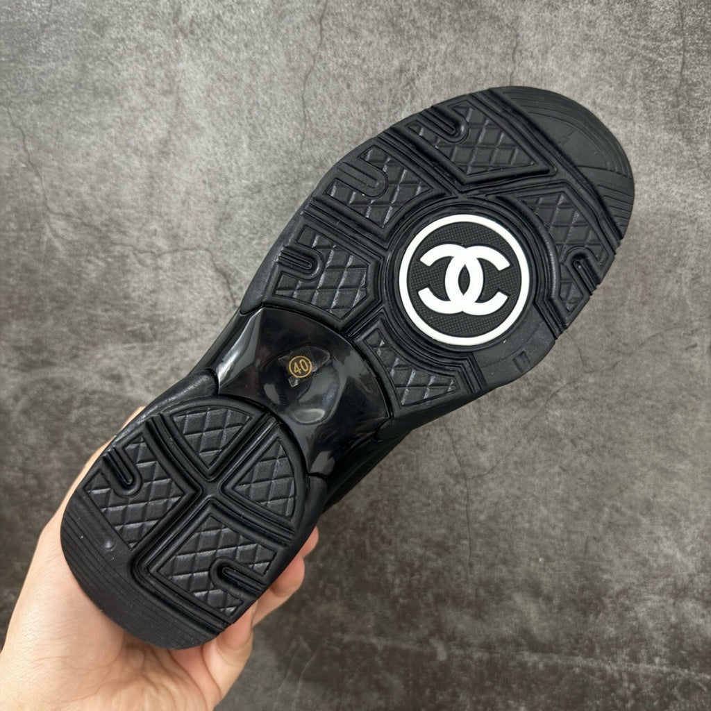 Chanel Trainer Sneakers in Mesh and Calfskin