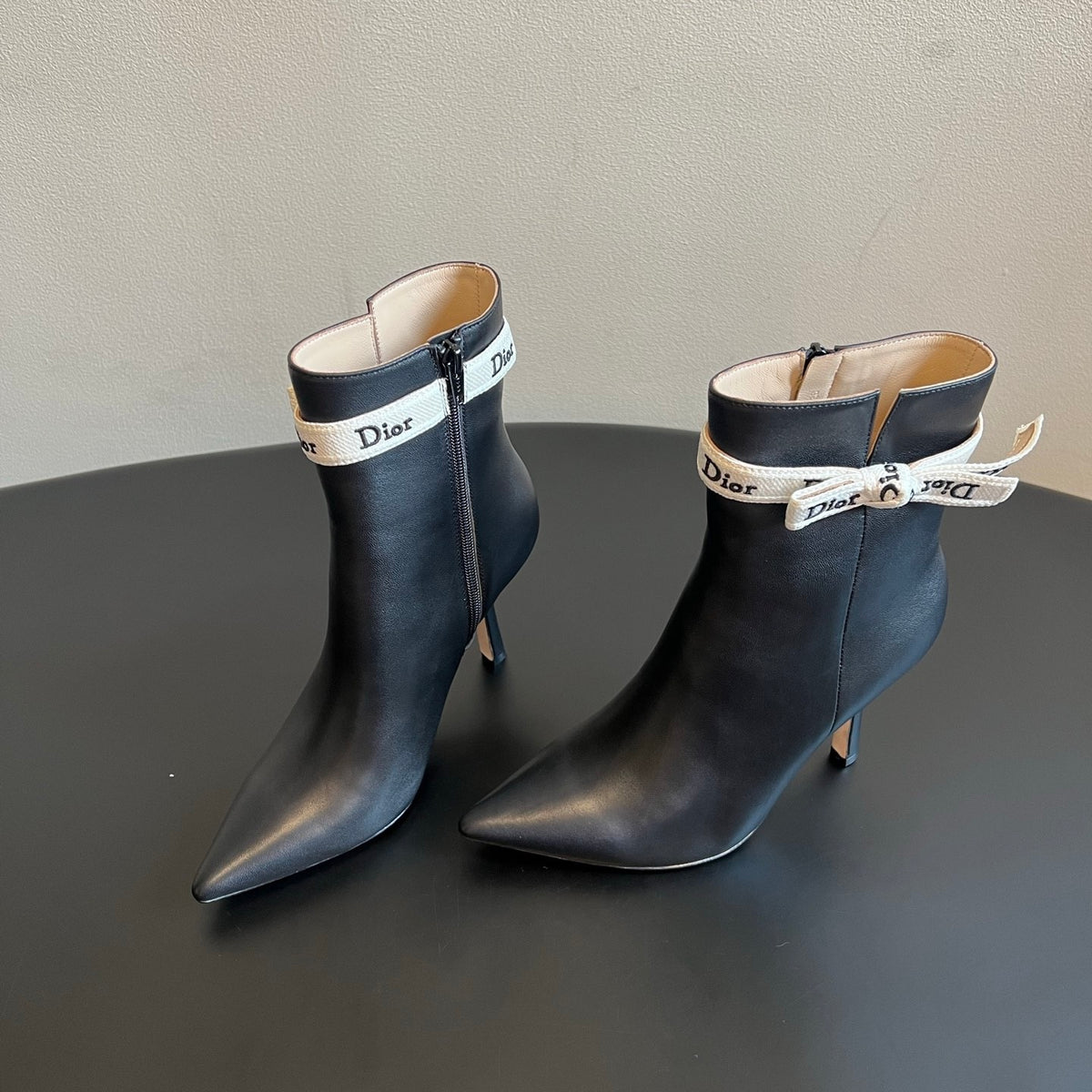 Dior J'Adior Heeled Ankle Boot in Lambskin