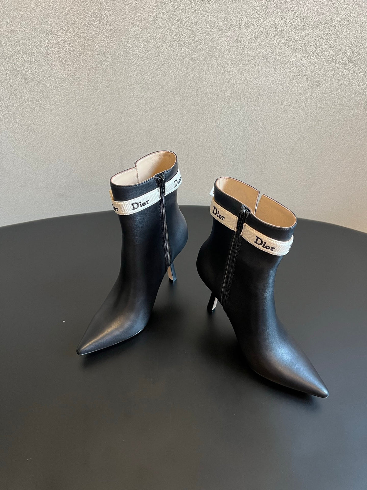 Dior J'Adior Heeled Ankle Boot in Lambskin