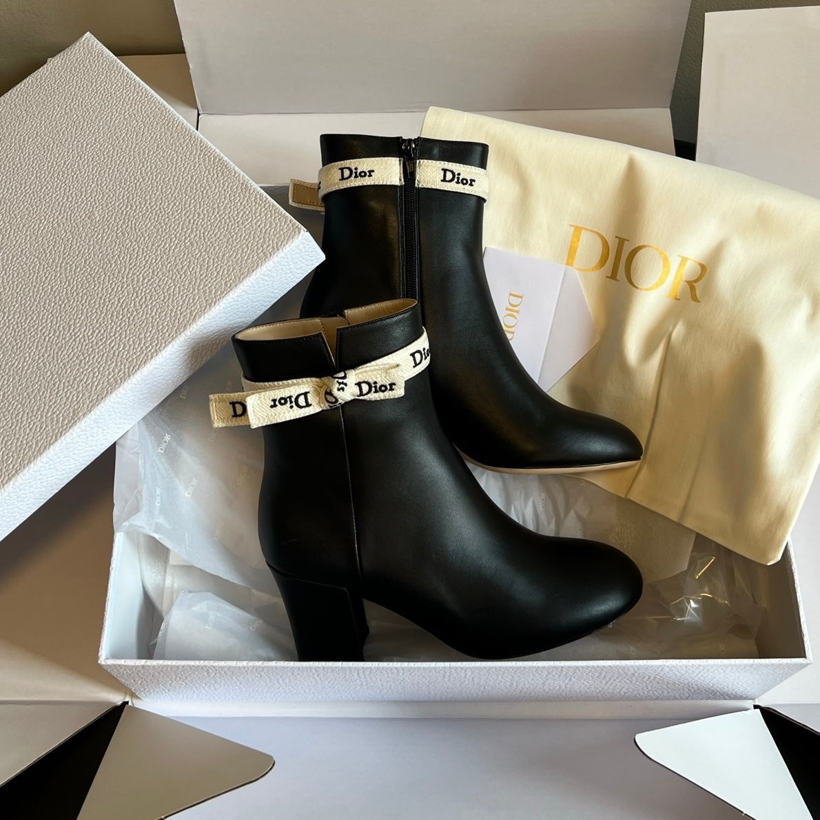 Dior J'Adior Heeled Ankle Boot in Lambskin KCT351LAB