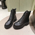 Chanel Interlocking CC Logo Combat Boots in Calfskin