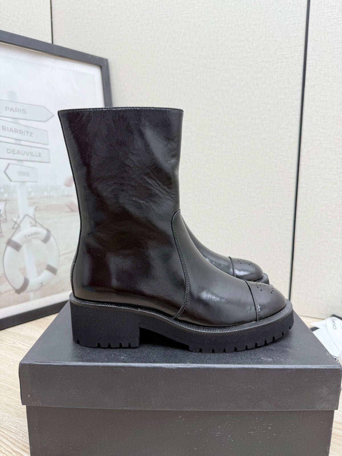 Chanel Mid-Calf Boots in Shiny Calfskin