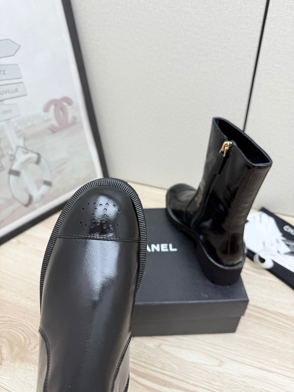 Chanel Mid-Calf Boots in Shiny Calfskin