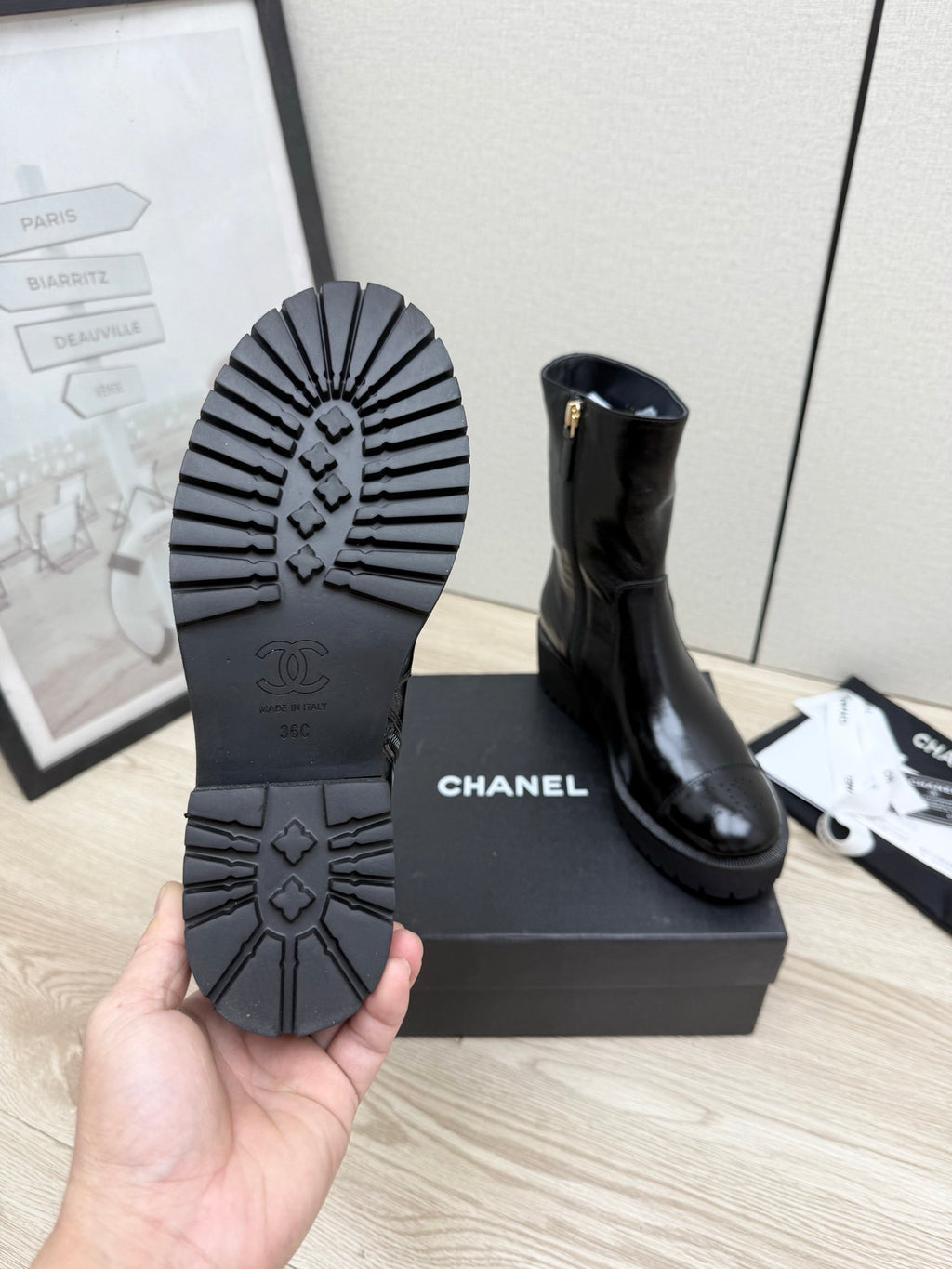 Chanel Mid-Calf Boots in Shiny Calfskin
