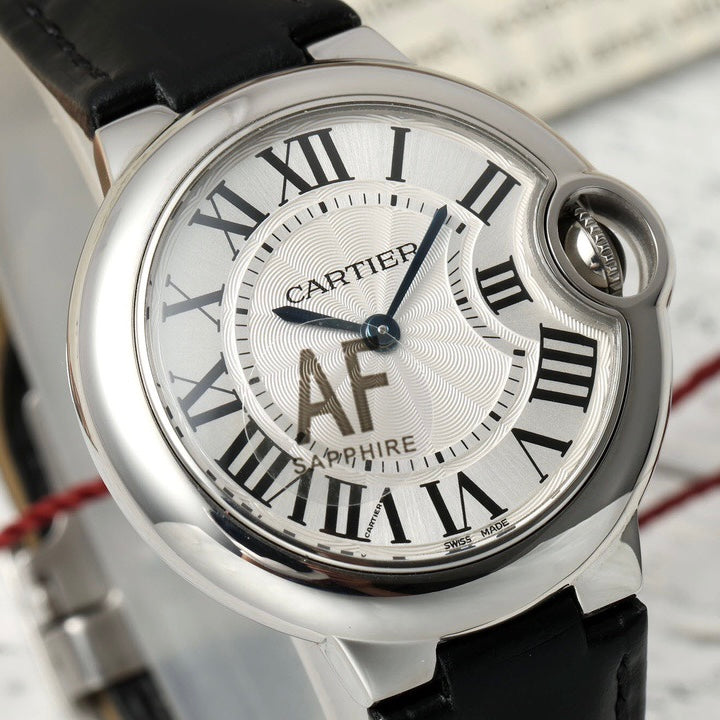 Cartier Ballon Bleu de Cartier 33mm Swiss Ronda Quartz Leather Strap