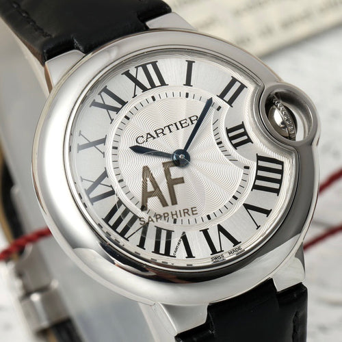 Cartier Ballon Bleu de Cartier 33mm Swiss Ronda Quartz Leather Strap