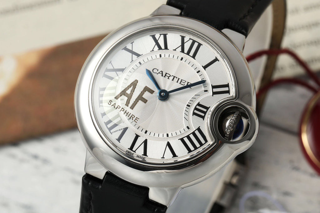 Cartier Ballon Bleu de Cartier 33mm Swiss Ronda Quartz Leather Strap