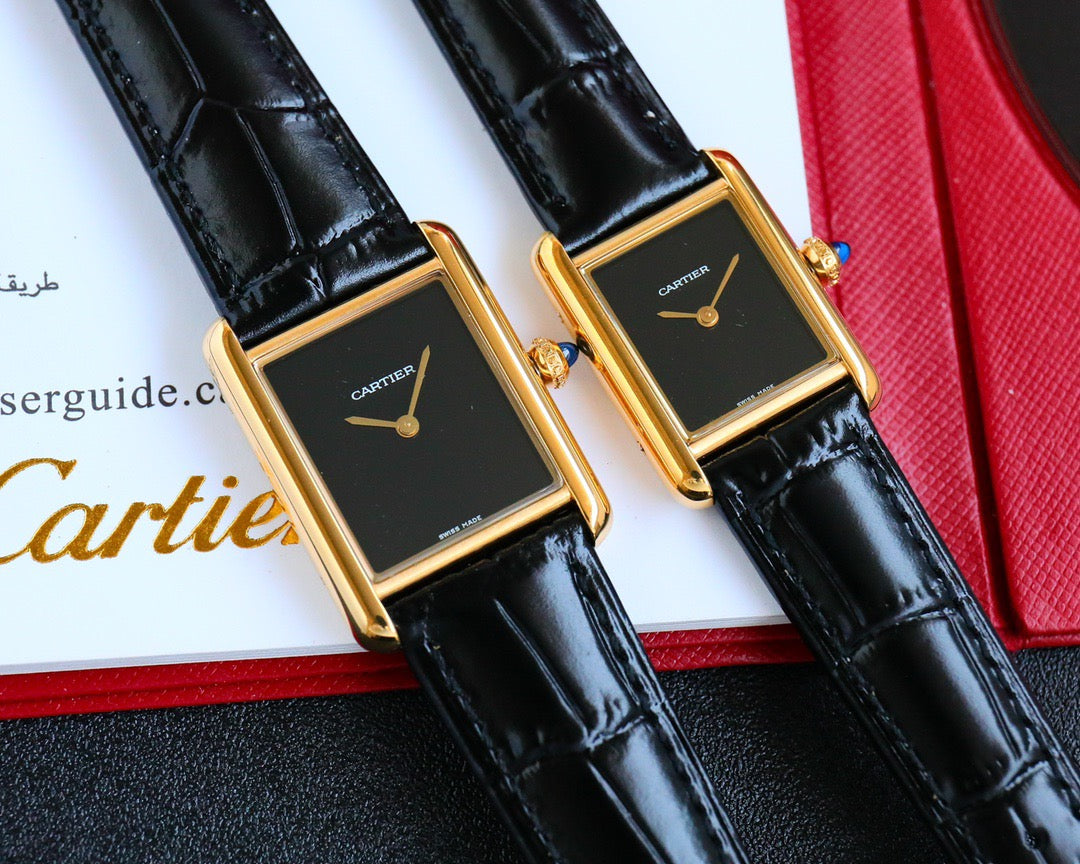 Cartier Tank Louis Quartz Leather Strap Watch