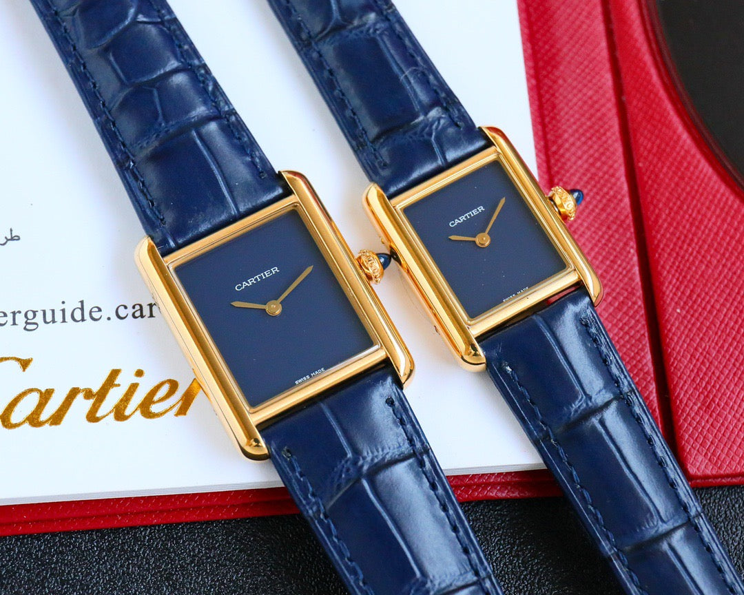 Cartier Tank Louis Quartz Leather Strap Watch