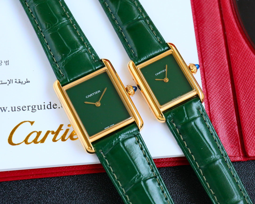 Cartier Tank Louis Quartz Leather Strap Watch