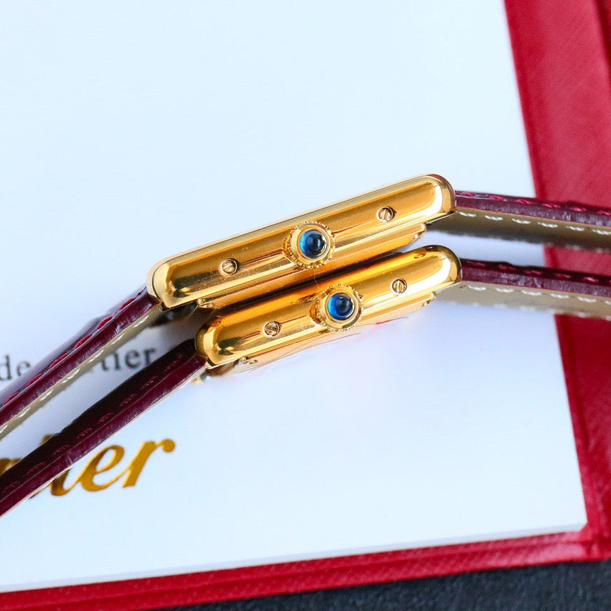 Cartier Tank Louis Quartz Leather Strap Watch