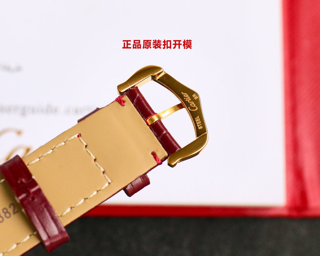 Cartier Tank Louis Quartz Leather Strap Watch