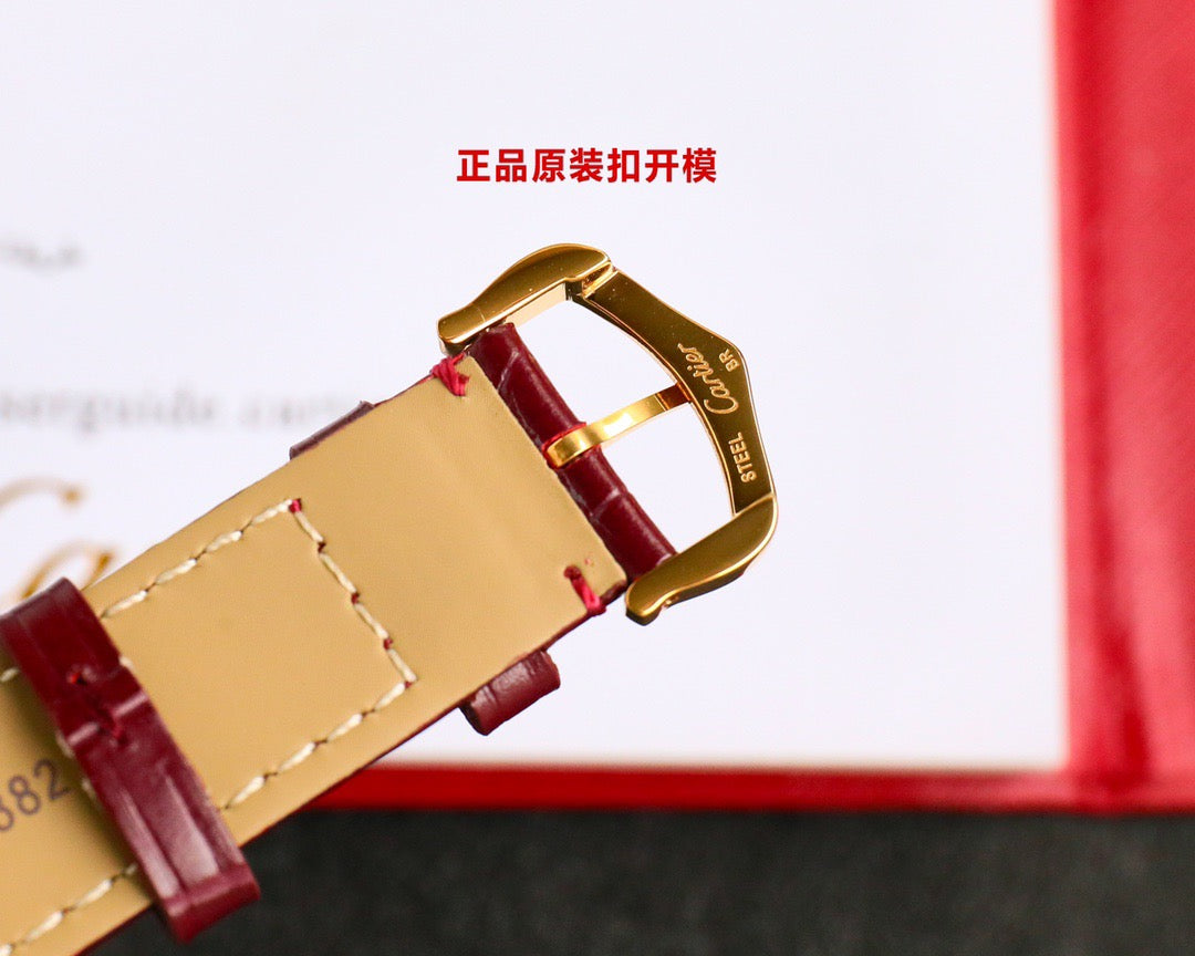 Cartier Tank Louis Quartz Leather Strap Watch