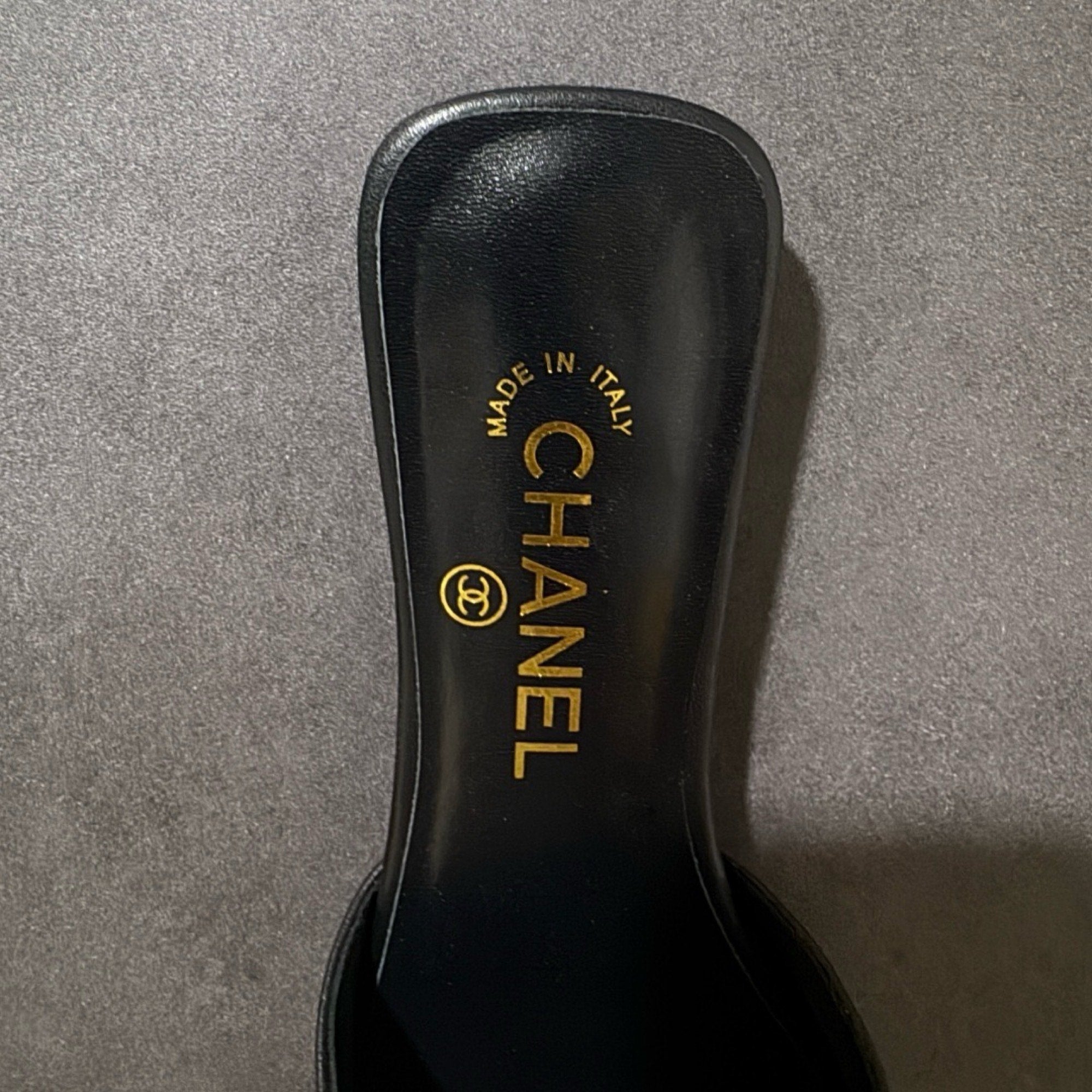Chanel CC Turnlock Mules In Lambskin
