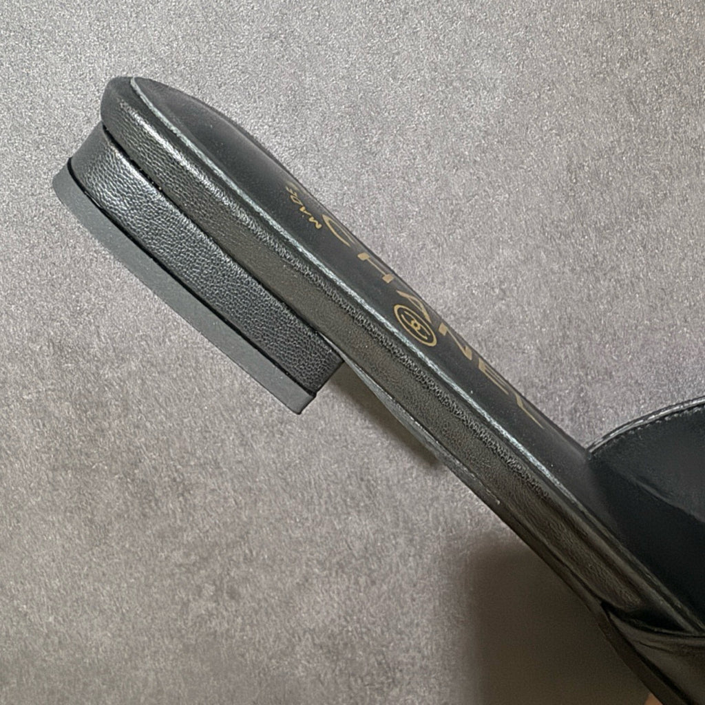 Chanel CC Turnlock Mules In Lambskin