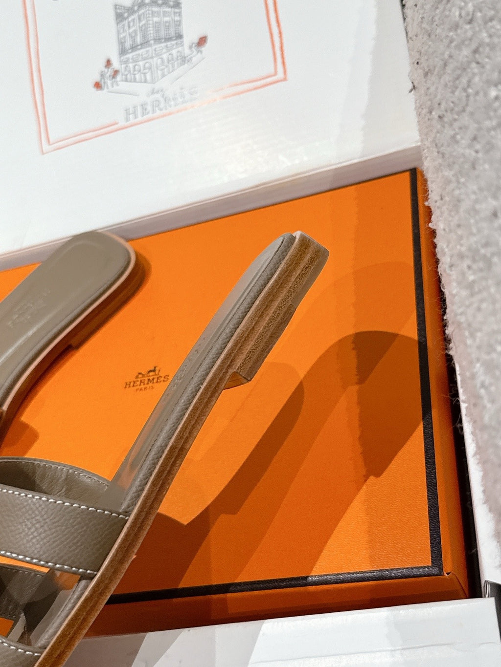 Hermes Oran Sandals in Epsom Calfskin