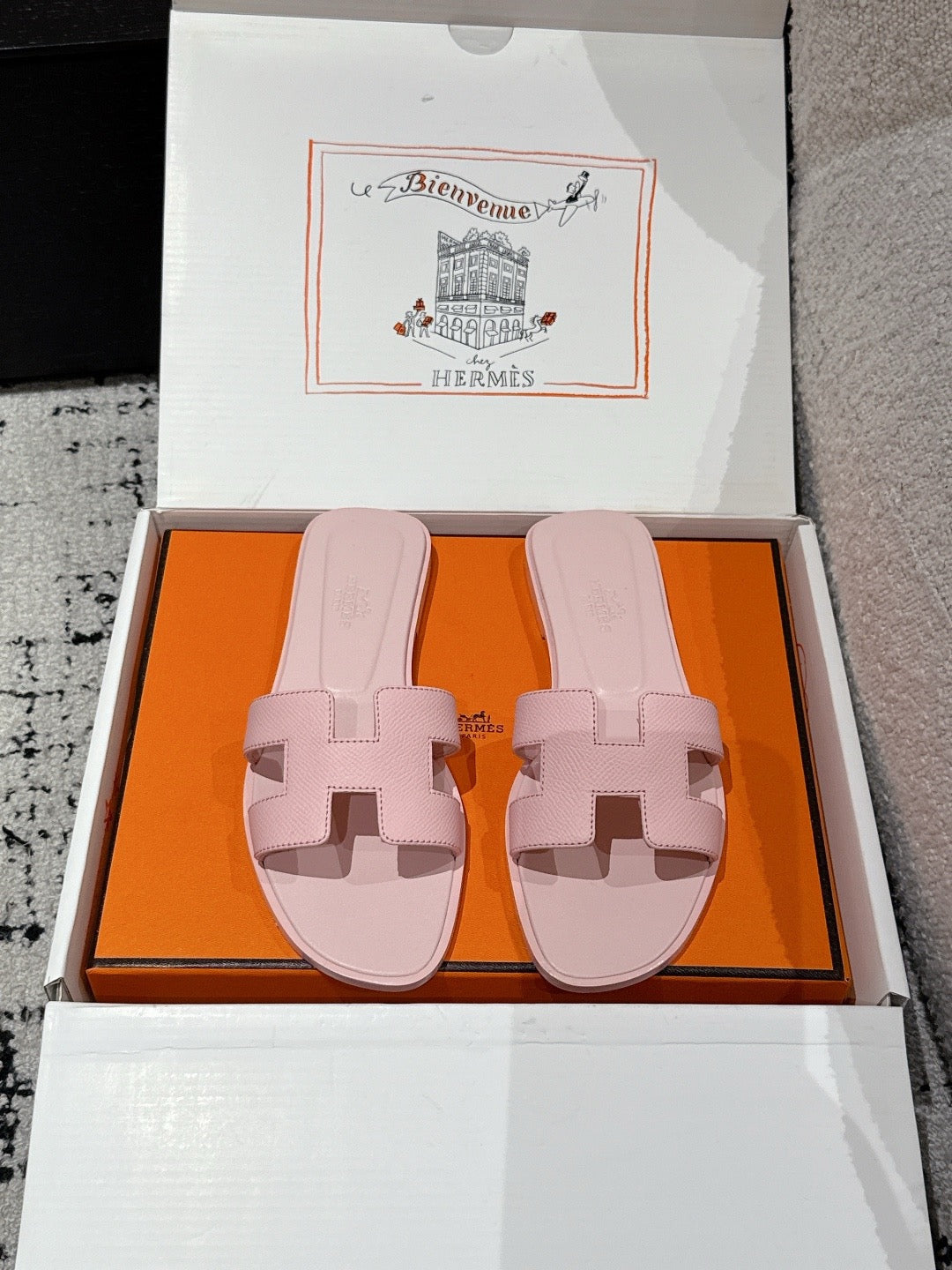 Hermes Oran Sandals in Epsom Calfskin