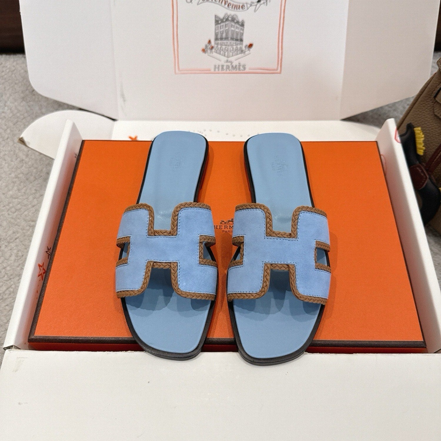 Hermes Oran Sandals in Suede