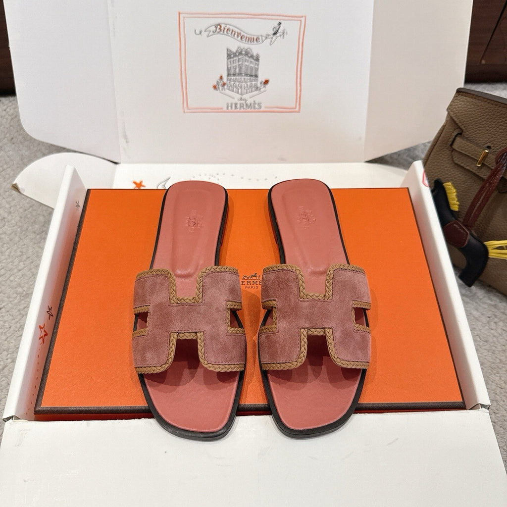 Hermes Oran Sandals in Suede