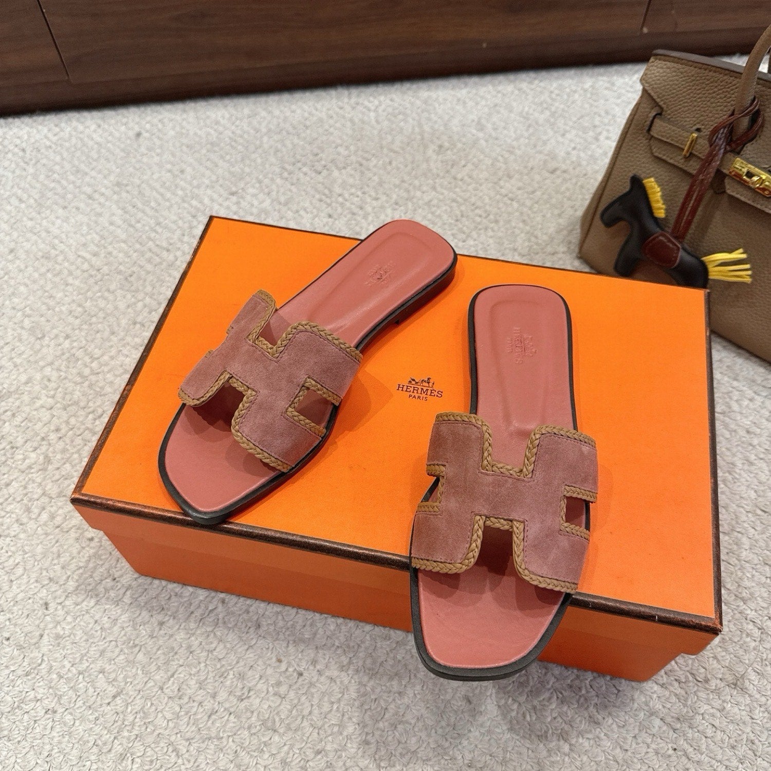 Hermes Oran Sandals in Suede