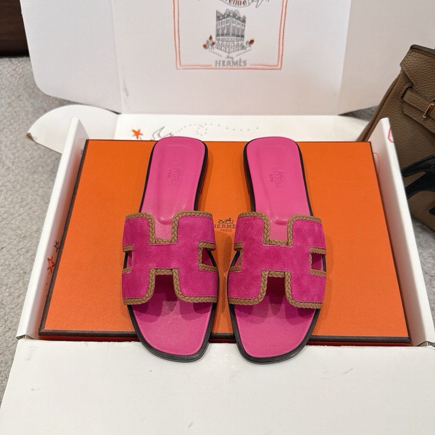 Hermes Oran Sandals in Suede