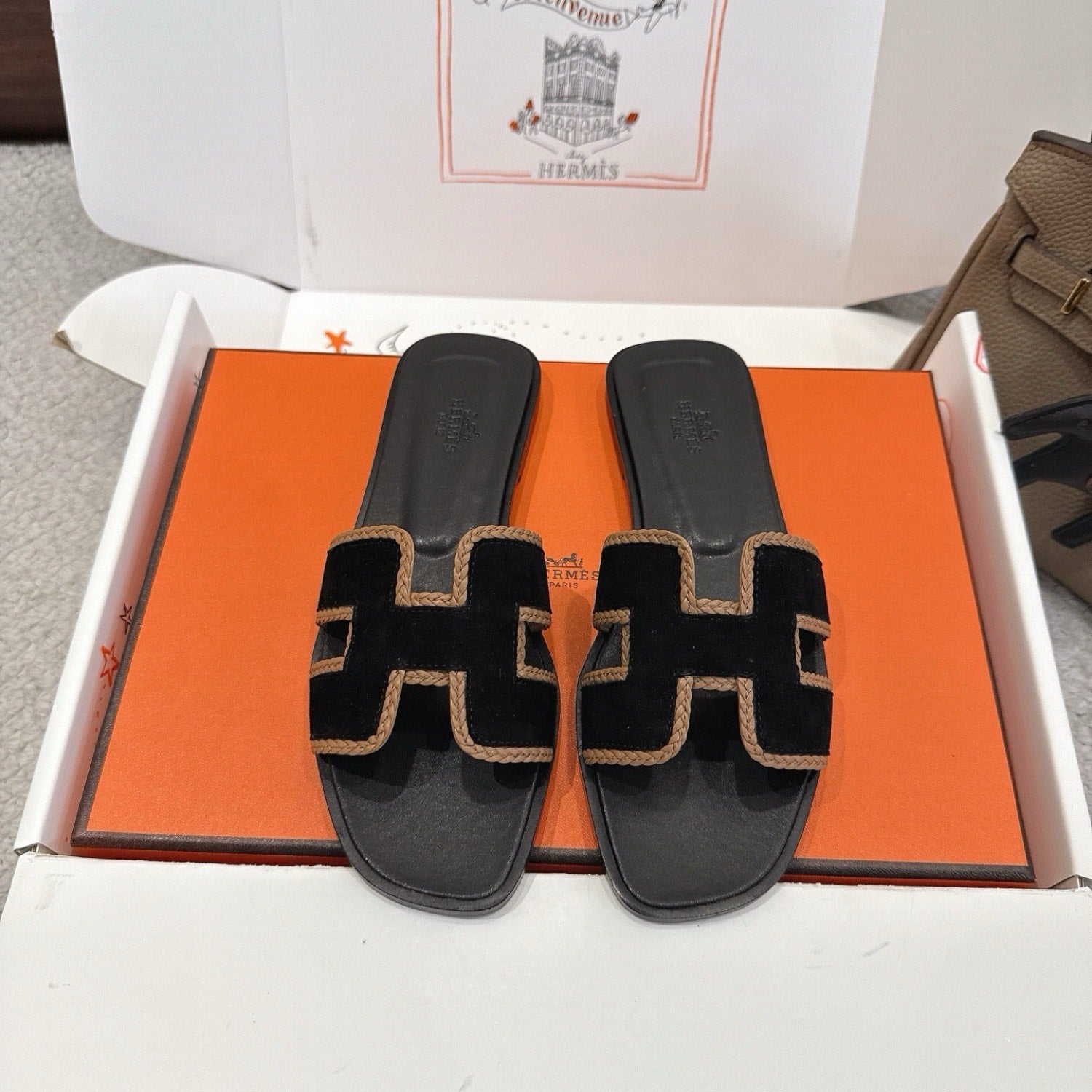 Hermes Oran Sandals in Suede