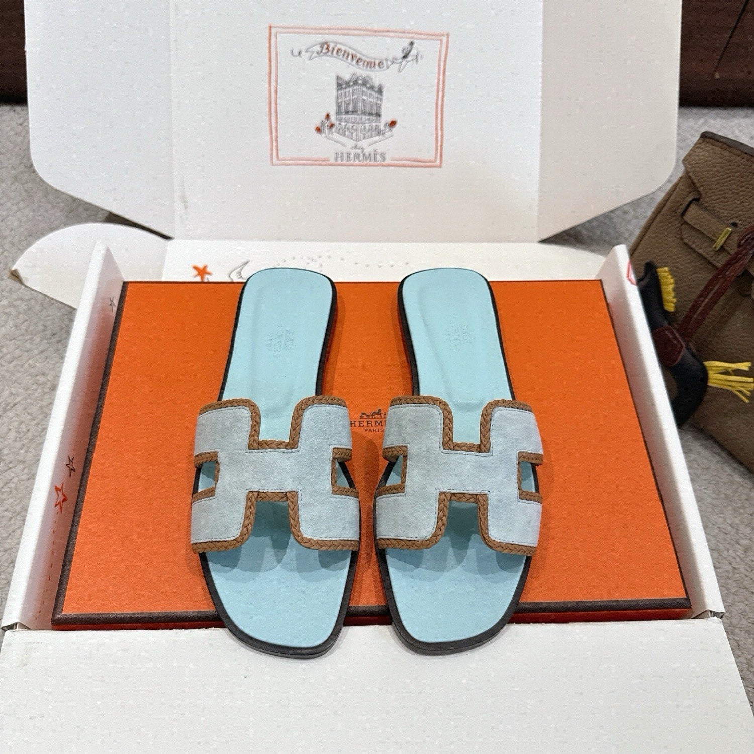 Hermes Oran Sandals in Suede