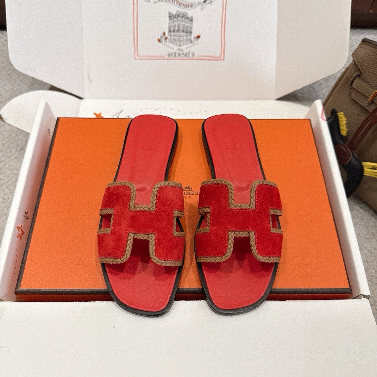 Hermes Oran Sandals in Suede