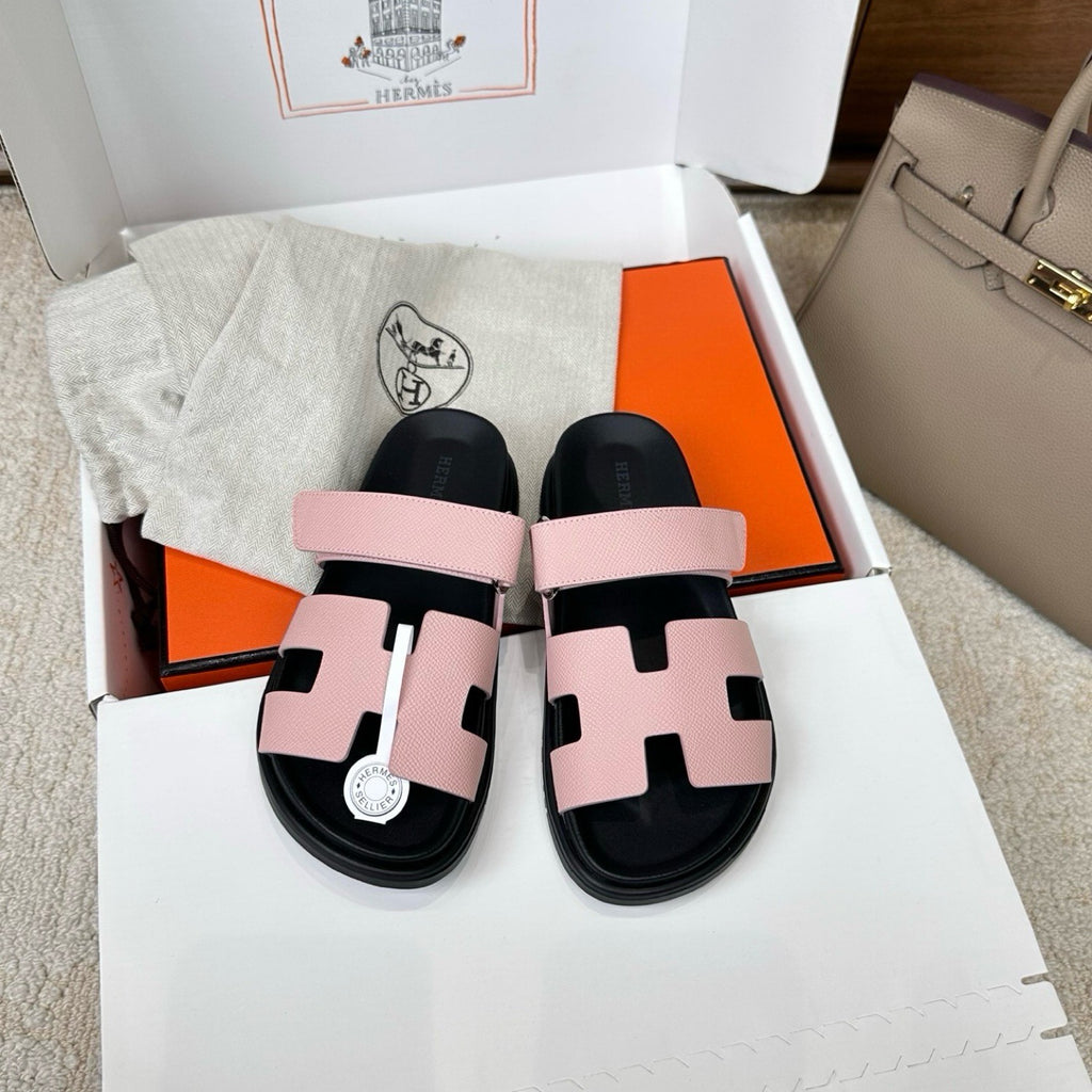 Hermes Chypre Sandals in Epsom Calfskin