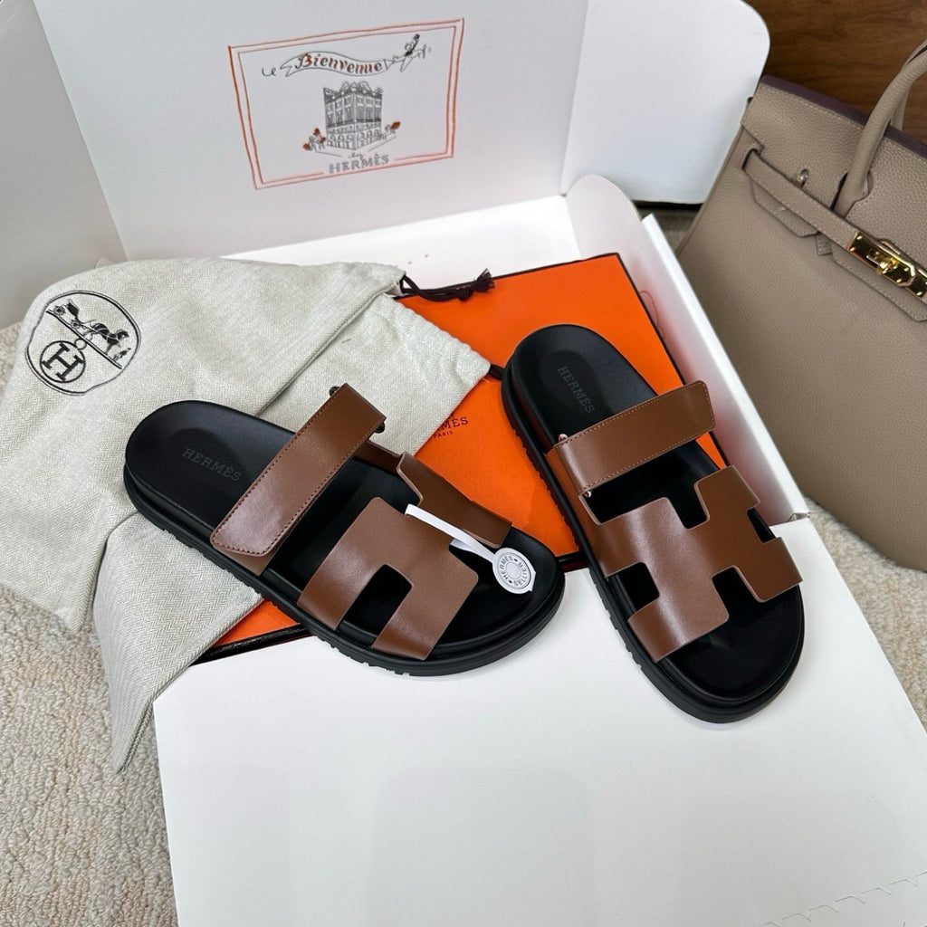 Hermes Chypre Sandals in Smooth Calfskin