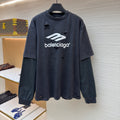 Balenciaga Distressed Layered Long Sleeve T-Shirt