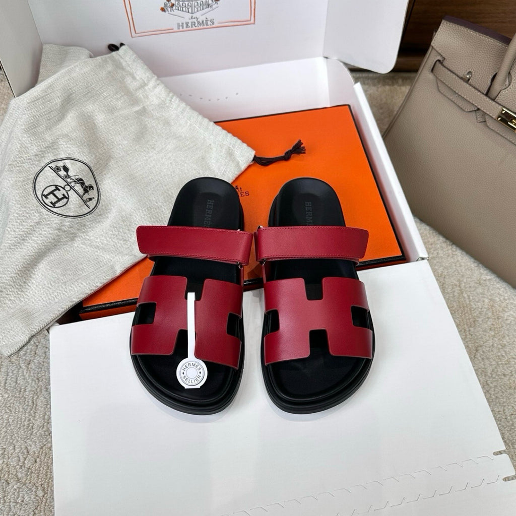 Hermes Chypre Sandals in Smooth Calfskin