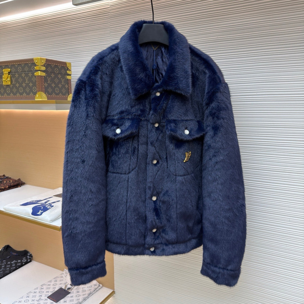 LV 1AIMUG Mink Denim Trucker Jacket