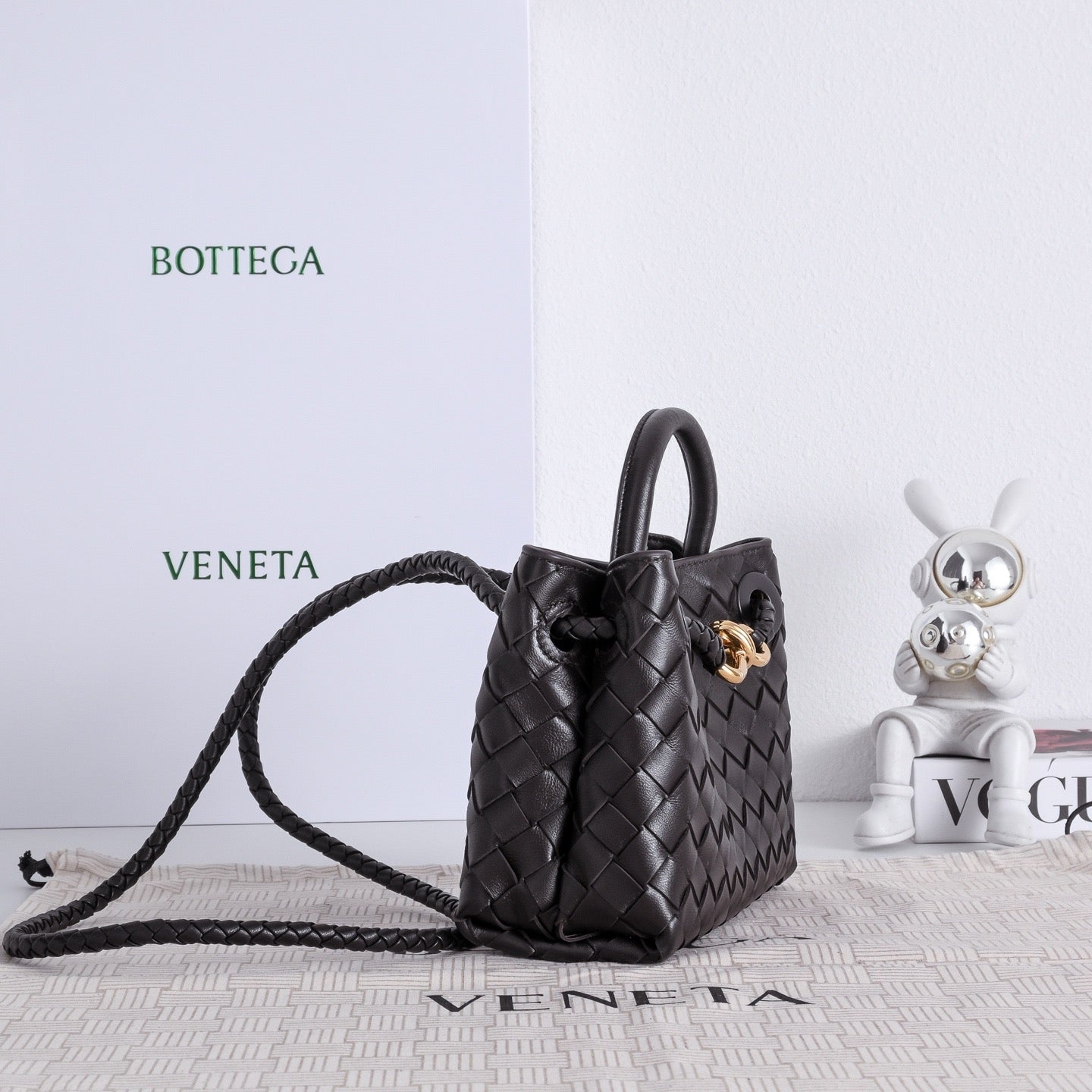 Bottega Veneta Mini Andiamo In Supple Intrecciato Leather