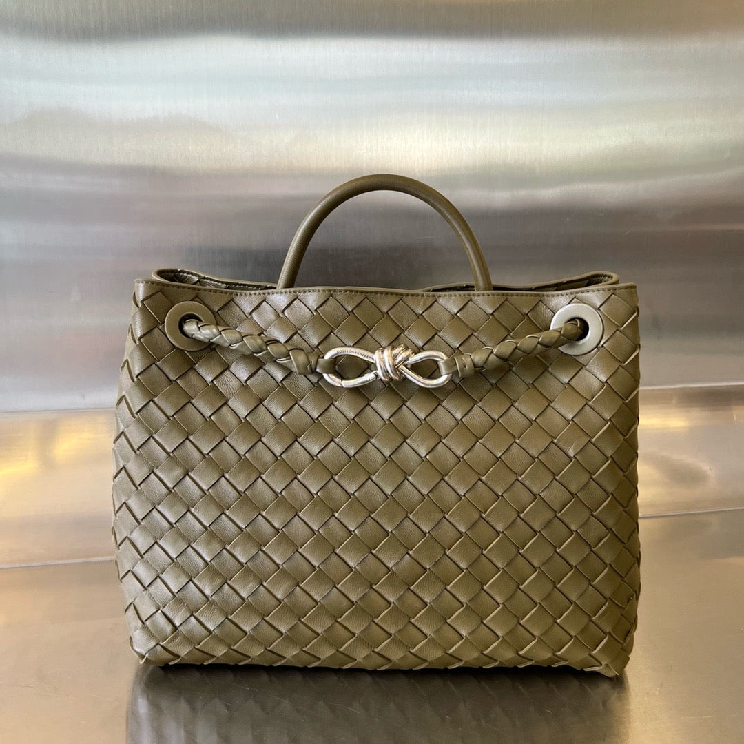 Bottega Veneta Andiamo In Supple Intrecciato Leather
