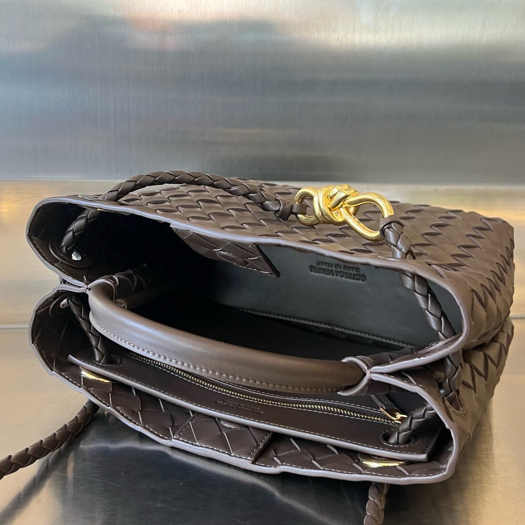 Bottega Veneta Small Andiamo In Supple Intrecciato Leather
