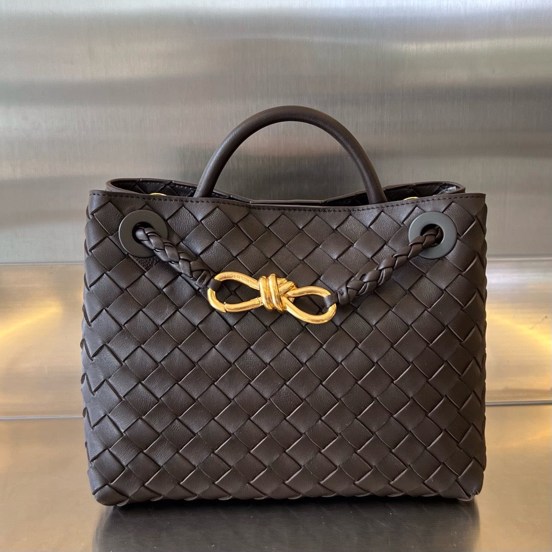 Bottega Veneta Small Andiamo In Supple Intrecciato Leather