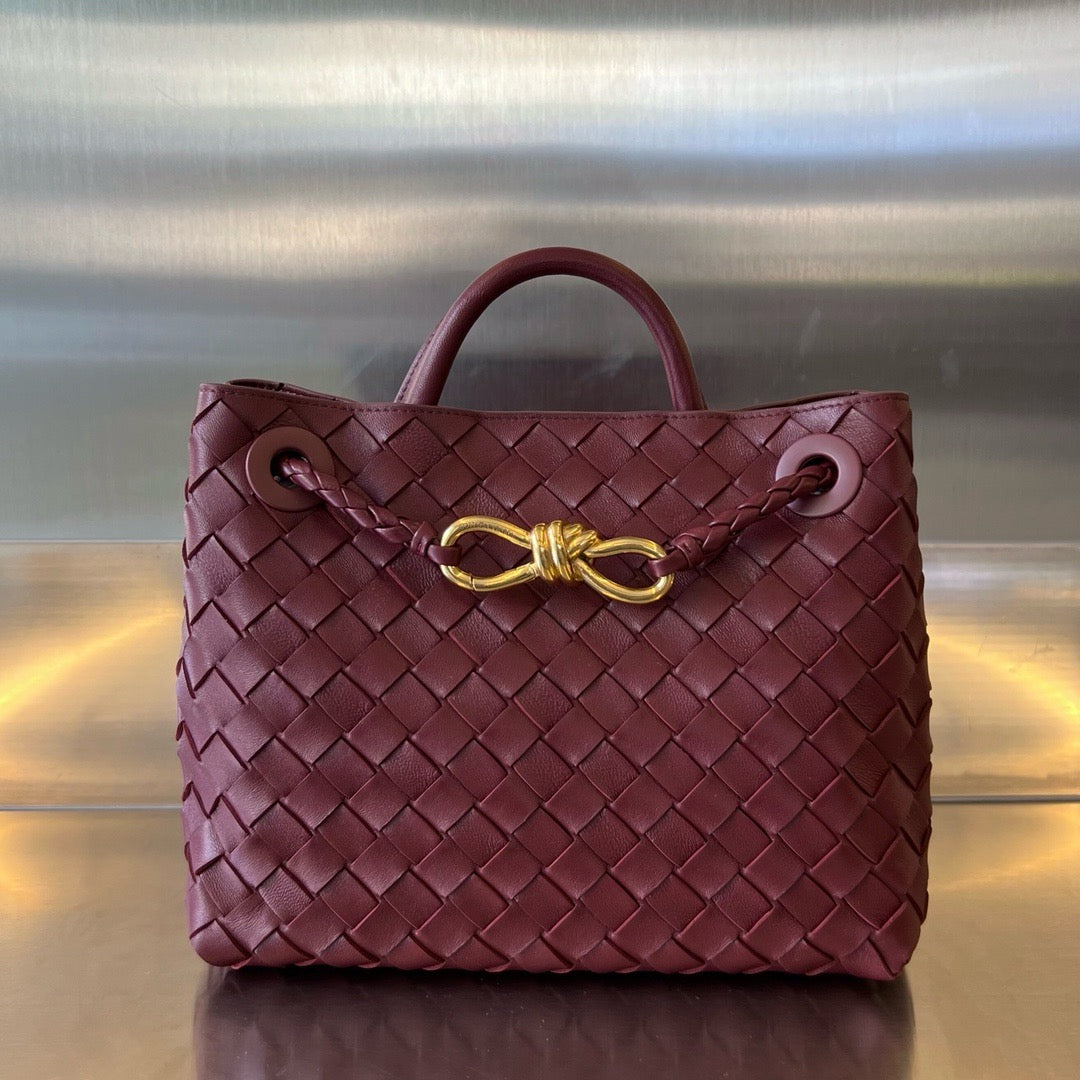Bottega Veneta Small Andiamo In Supple Intrecciato Leather