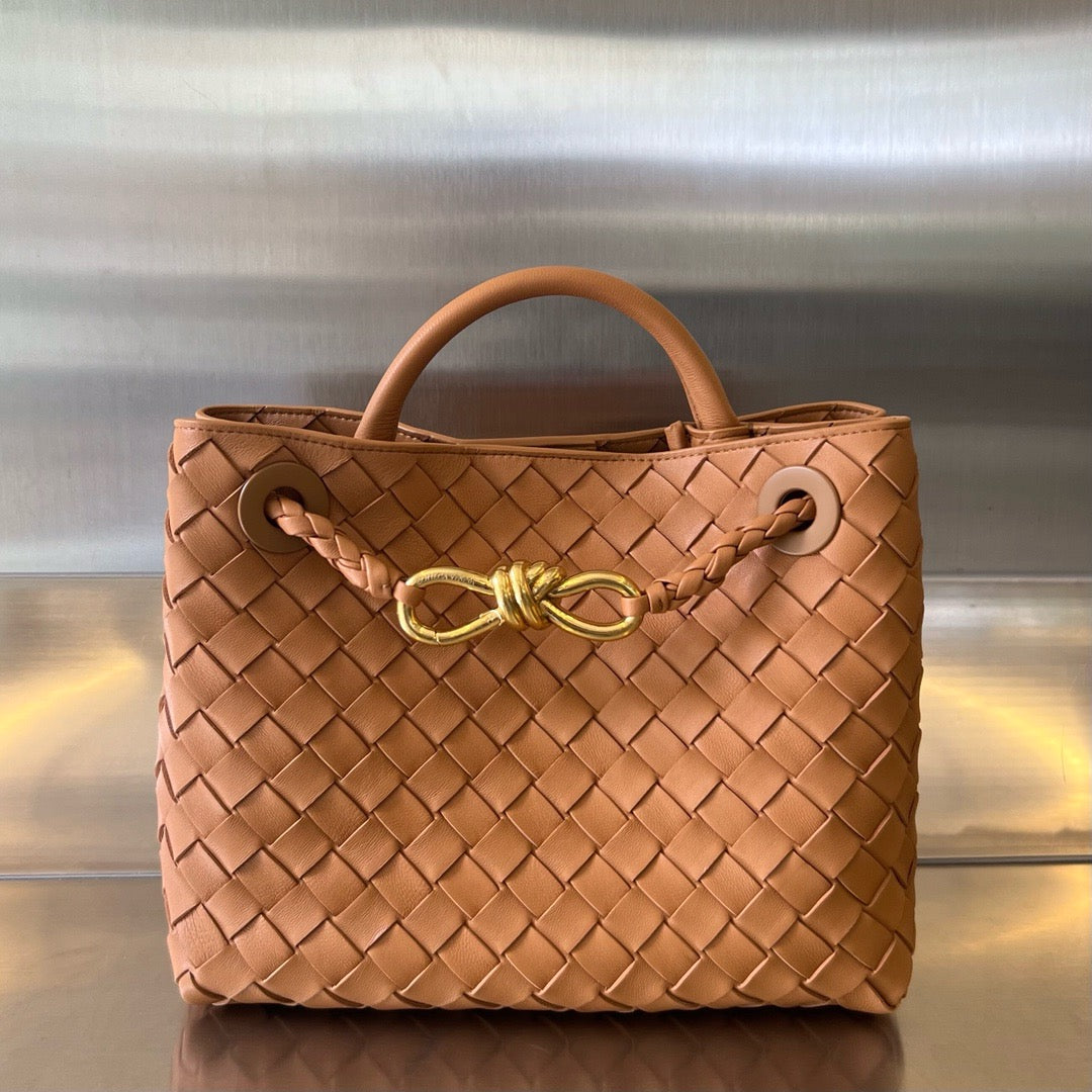 Bottega Veneta Small Andiamo In Supple Intrecciato Leather