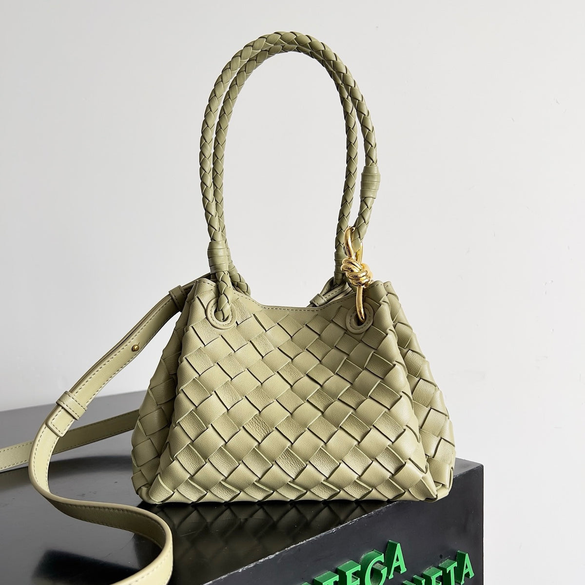 Bottega Veneta Small Parachute In Supple Intrecciato Leather