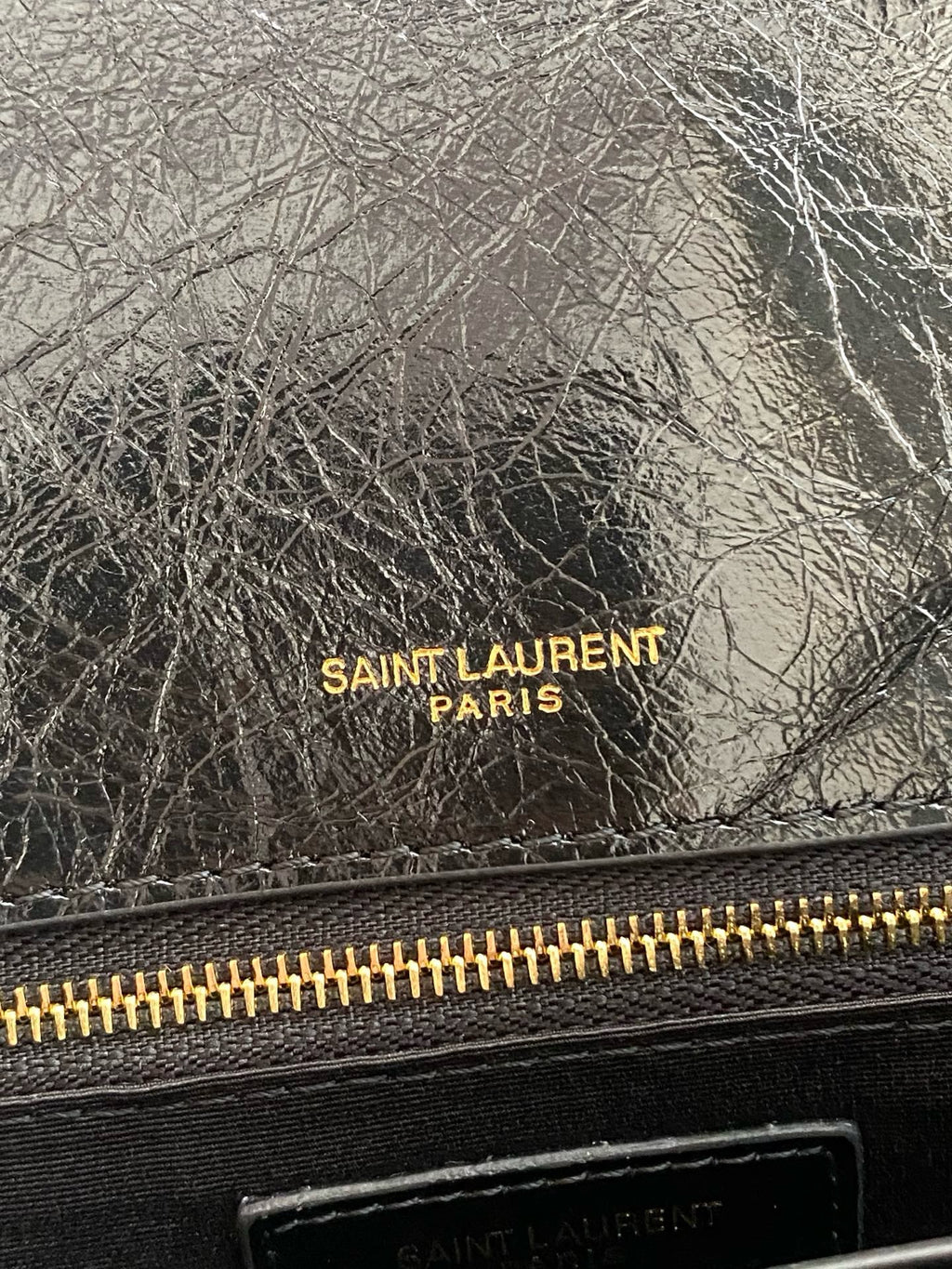 Saint Laurent Niki Medium Chain Bag in Crinkled Vintage Leather