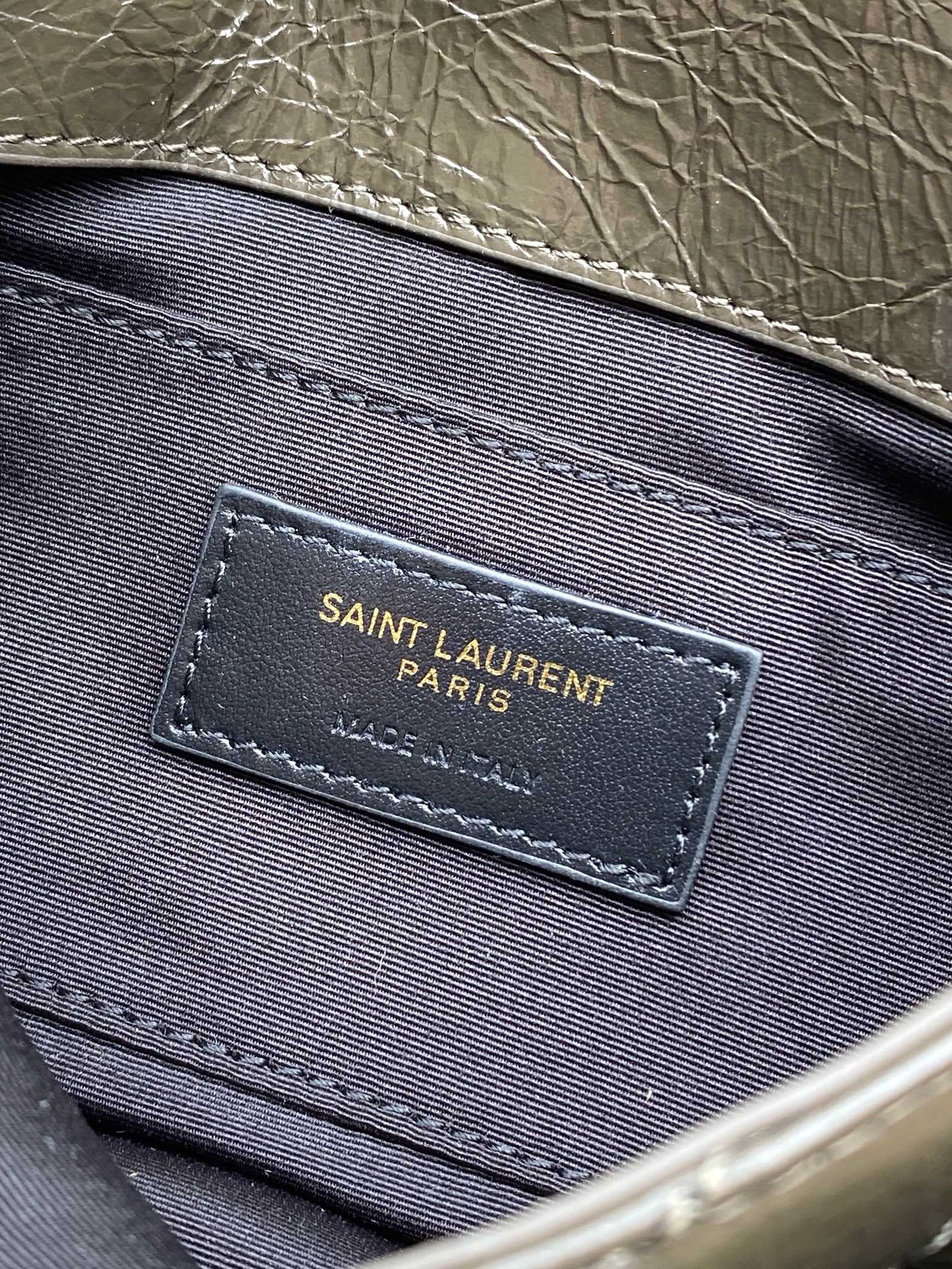 Saint Laurent Niki Mini Chain Bag in Crinkled Vintage Leather