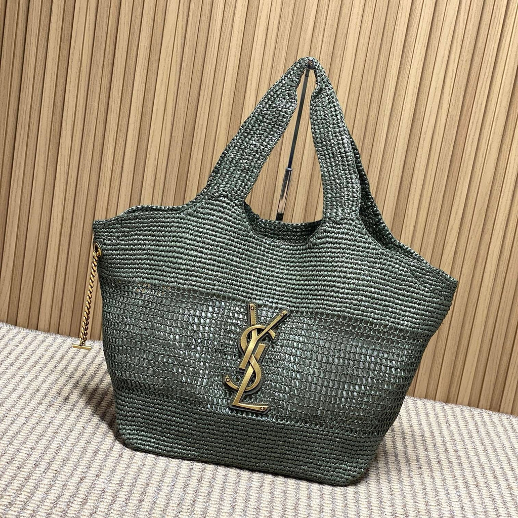 Saint Laurent Icare in Raffia