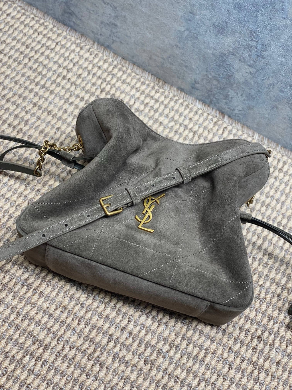 Saint Laurent Jamie Shoulder Pouch In Suede